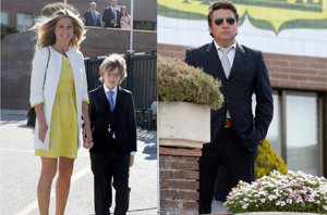 Rafa Camino y Natalia Álvarez, la expareja "sin problemas" en la comunión de su hijo