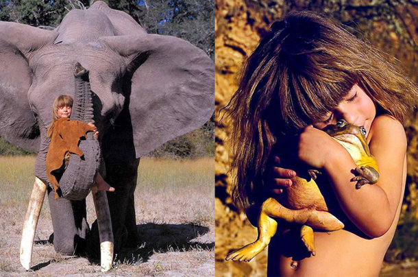 Mowgli ya tiene competencia Tippi Degré la niña a la que sucumben las fieras salvajes