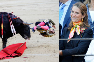 La Infanta preside la corrida de la prensa en la que Fandiño sufre una cornada de 25 centímetros