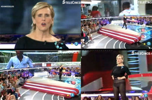 Mercedes Milá y su ¡Faldas Arriba! durante la gala de Gran Hermano 14