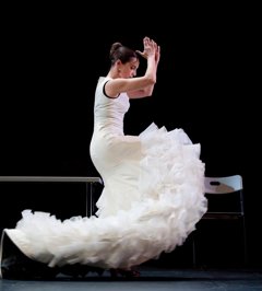 Foto: Carmen Cortés, Rafaela Carrasco y Olga Pericet, en Londres (FLAMENCO CIUTAT VELLA)