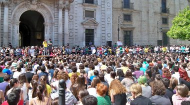 Foto: La huelga en Educación la secunda un 90% en la Universidad y un 52% en el resto (EUROPA PRESS)