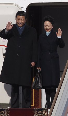 Foto: Xi y su mujer, en Moscú (REUTERS)