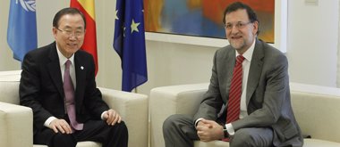 Foto: Rajoy reclama ante Ban Ki Moon un puesto para España en el Consejo de Seguridad (EUROPA PRESS)
