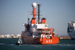 Foto: El buque de investigación oceanográfica 'Hespérides' regresa este miércoles a Cartagena de la Campaña Antártica (EUROPA PRESS/CSIC)