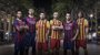Las camisetas del Barça, con franjas y la 'Senyera'