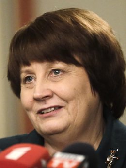 Foto: Laimdota Straujuma, primera ministra en Letonia (INTS KALNINS / REUTERS)