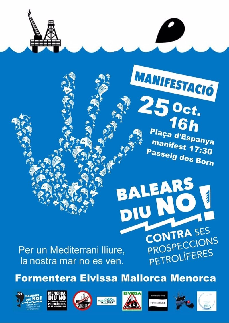Balears diu no! Manifestaci&oacute; contra les prospeccions petrol&iacute;feres (25-10-14)