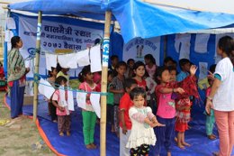 Foto: El desafío de atender a los niños un mes después del terremoto de Nepal (PLAN INTERNACIONAL)